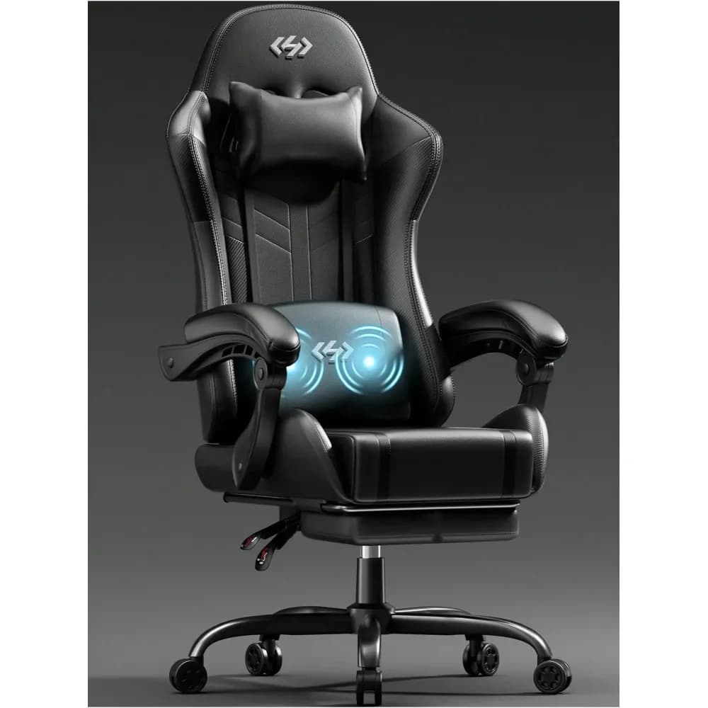 Sedia da gaming con cuscino a molle insacchettate, sedia per videogiochi, sedia da computer per gaming, sedie ergonomiche per adulti con poggiatesta e