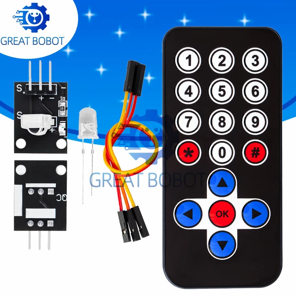 BS 1Set Infrared Remote Control Module Wireless IR Receiver Module DIY Kit HX1838 for Arduino Raspberry Pi