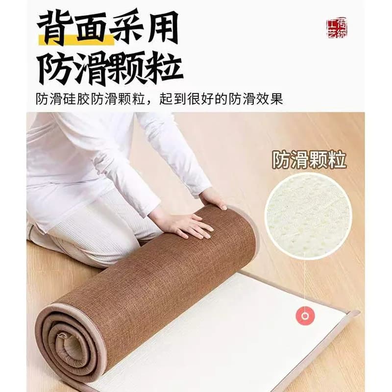 Thickened Smooth Cotton Meditation Cushion Anti‑Slip Floor Mat for Tea Room Cross‑Legged Sitting Yoga Meditation Relax Indoor