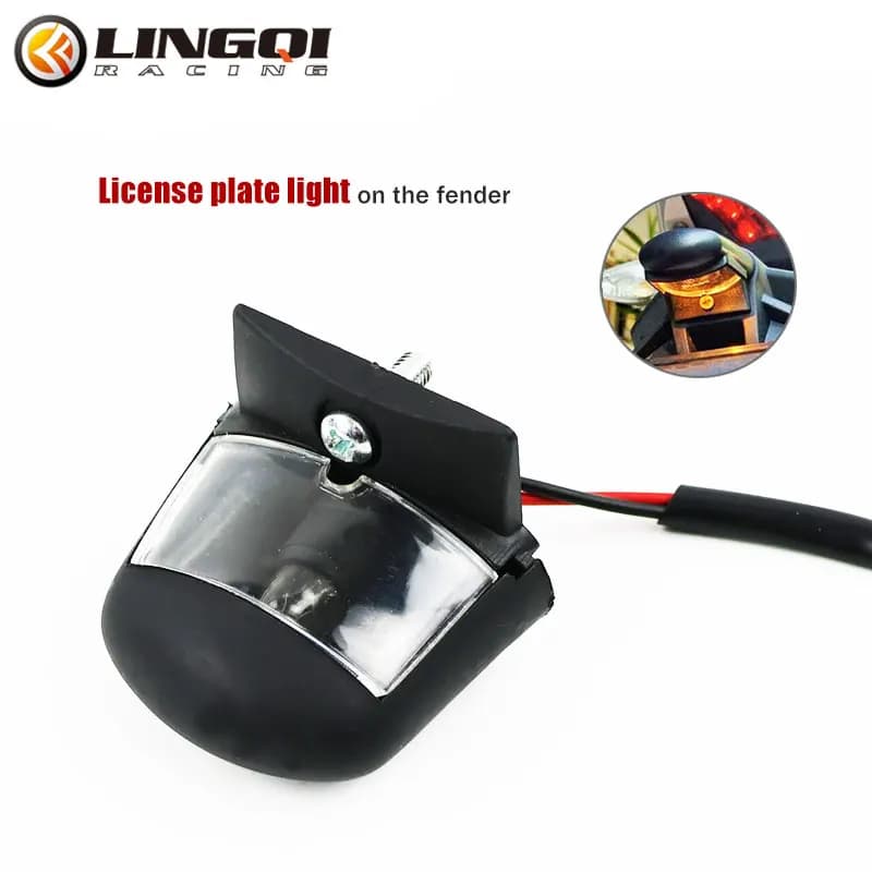 LING QI Pit Dirt Bike License Plate Light PP PC Plastic Motorcycle LED Lights For Most Motocross Accessories Parts