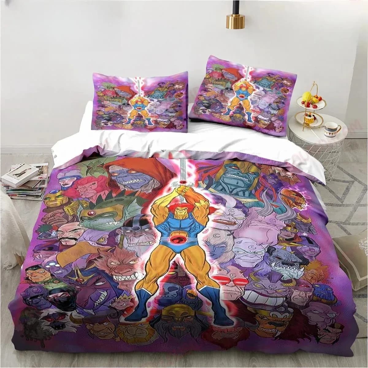 Cartoon Thundercats Bed linen set King Twin Bed linen set for children Bed linen set microfiber or polyester bed linen