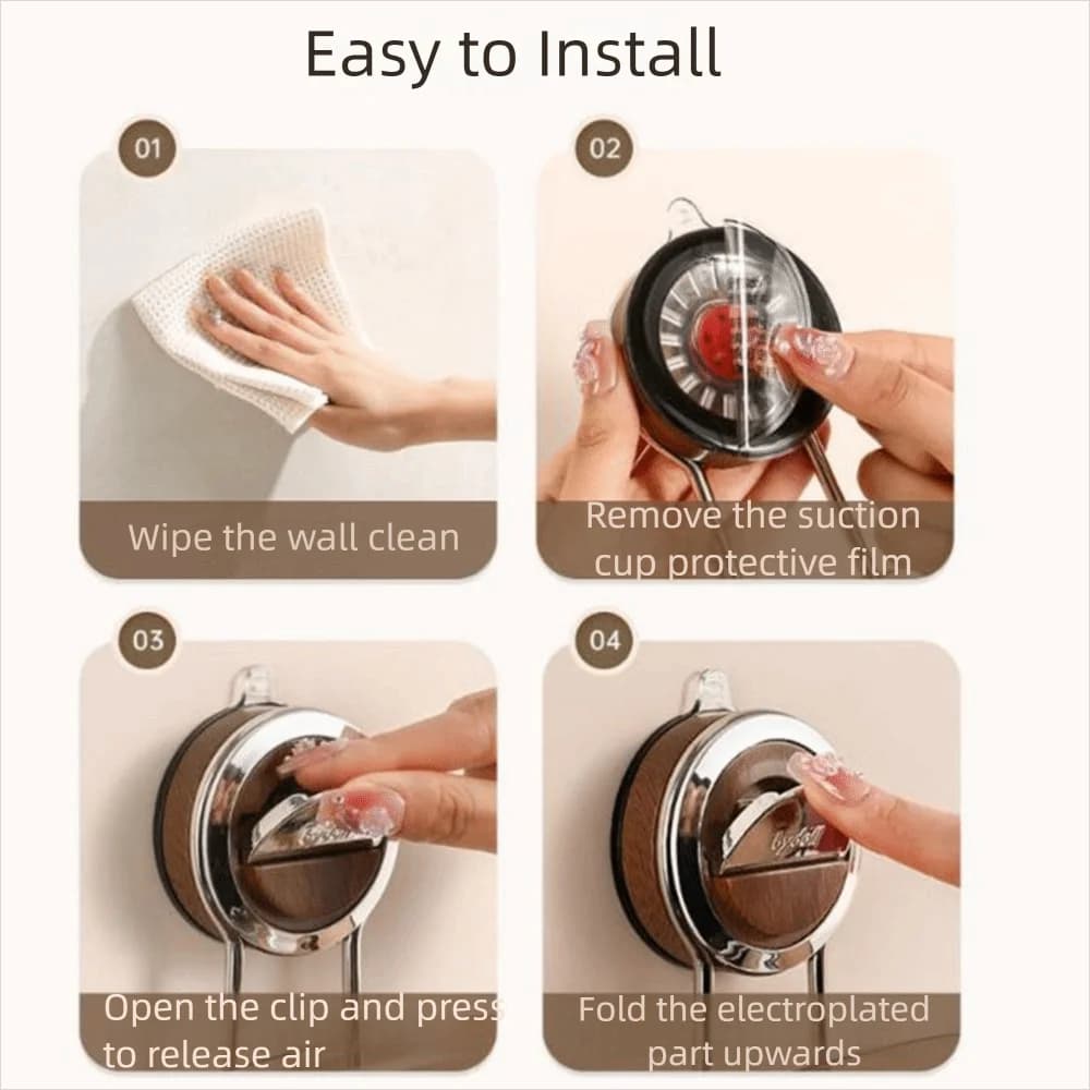 Gancio a ventosa montato a parete Ganci per doccia rimovibili senza tracce Ganci per asciugamani da bagno impermeabili salvaspazio Bagno
