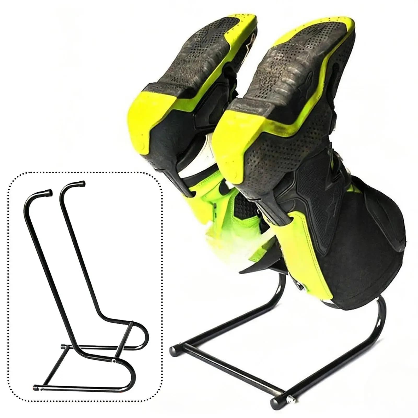 Supporto per la pulizia delle scarpe da moto, stabile, accessorio pratico comodo, portatile, supporto per asciugare i stivali, porta stivali di durata