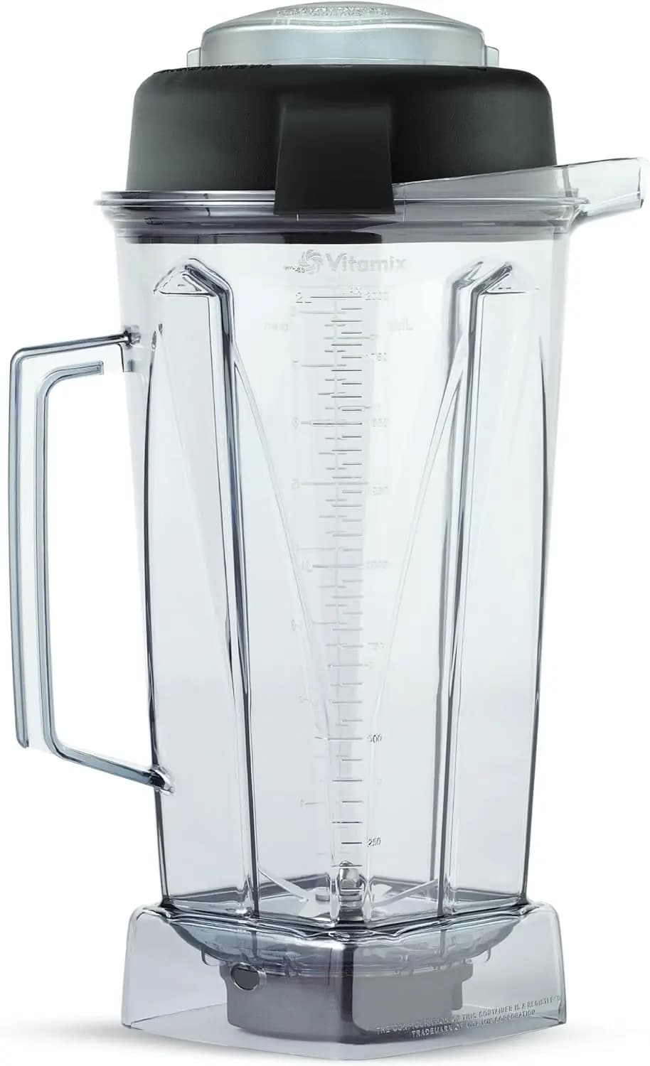 64 ounces transparent blender container with stainless steel blades and spout