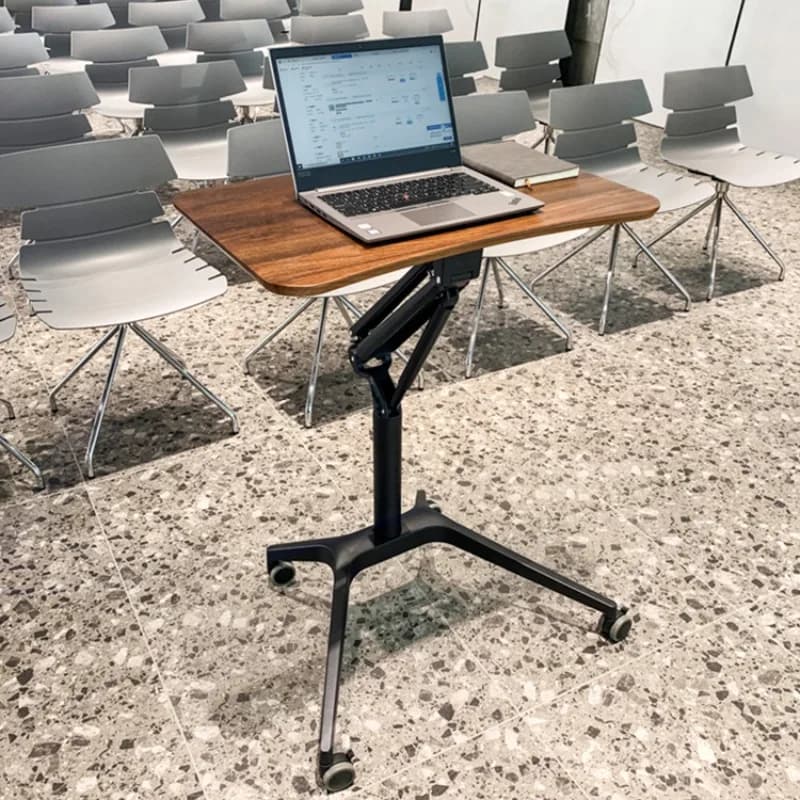 Supporto a manovella pneumatico regolabile in altezza per scrivania idraulica moderna per laptop con mobili da ufficio di design a pannello in legno