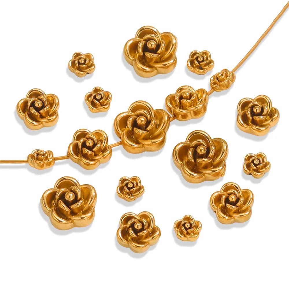 5 pcs Stainless Steel Plated Pink Gold Pendants & Pendants 5/8/10mm Connectors Necklace Bracelets Making Supply FAI Jewels FROM TE Materials Wholesale