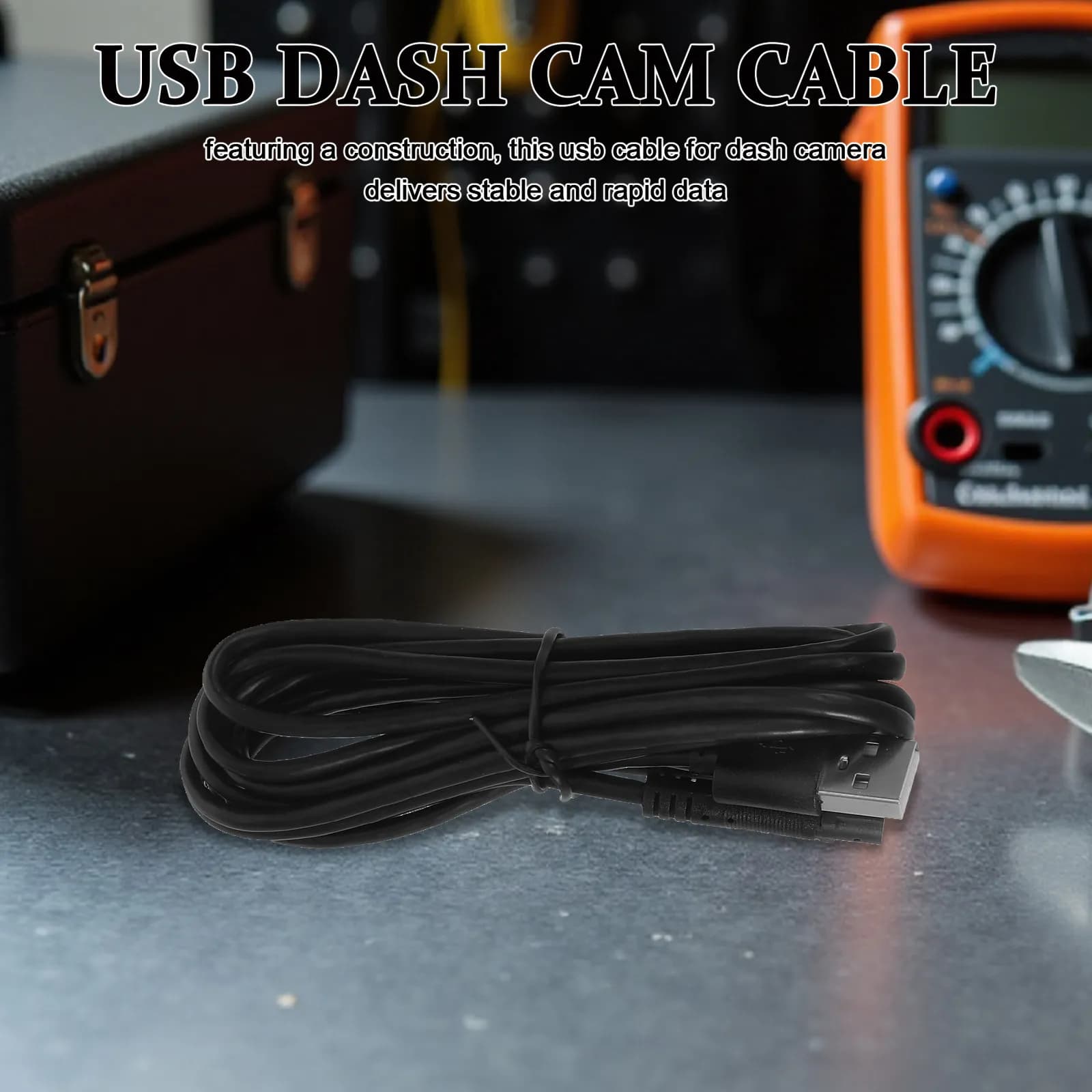 Driving Recorder USB Charging Cable 5 Core Dash Cam Extension Cord for Car Navigation Systems Stable Power Data Transfer