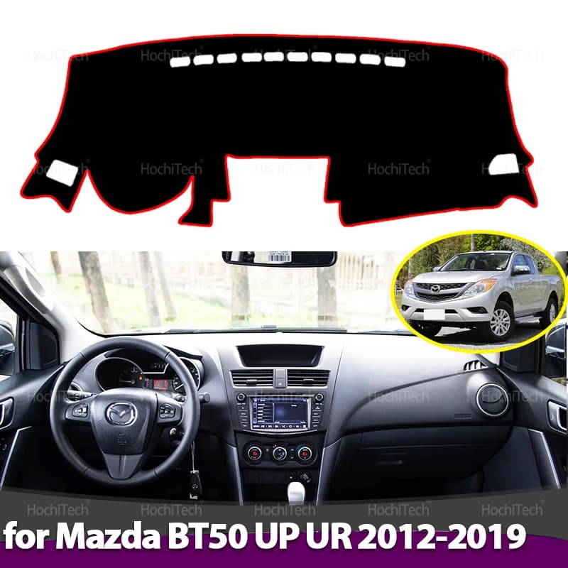 For Mazda BT50 UP UR 2012-2019 Car Dashboard Anti-Slip Zerbino Protect Pad Auto Parasol Carpet Carpet Mat Accessories
