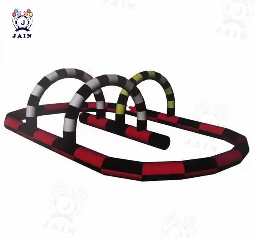 Barriera gonfiabile per pista di go-kart, giochi gonfiabili, campo gonfiabile per bumper car, go-kart gonfiabile con soffiatore