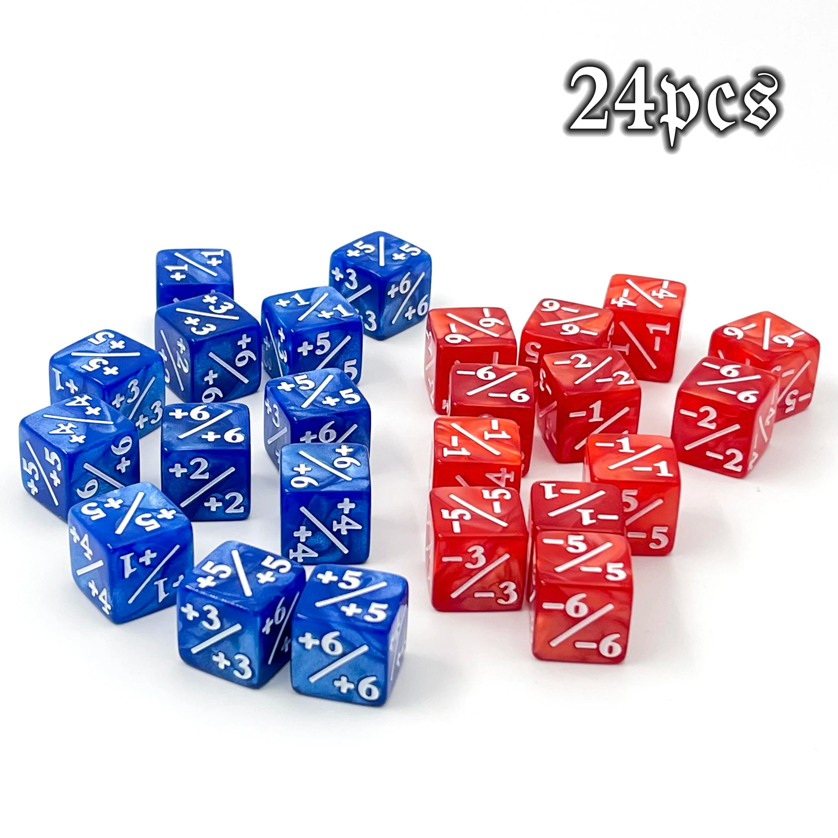 Set di 24 Dadi Contatore MTG, Gettoni di Vita, Dadi Negativi e Plus One per MTG, TCG, Accessori per Giochi di Carte