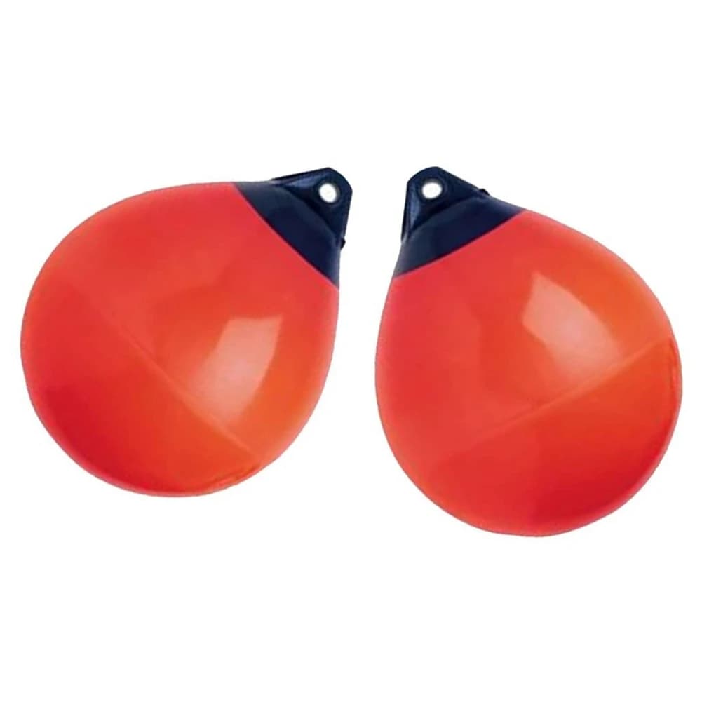 -[Cilae-17R] 2Pcs Boat Fenders Ball Round Anchor Buoy, Dock Bumper Ball PVC Shield Protection Marine Mooring Buoys 10X12in
