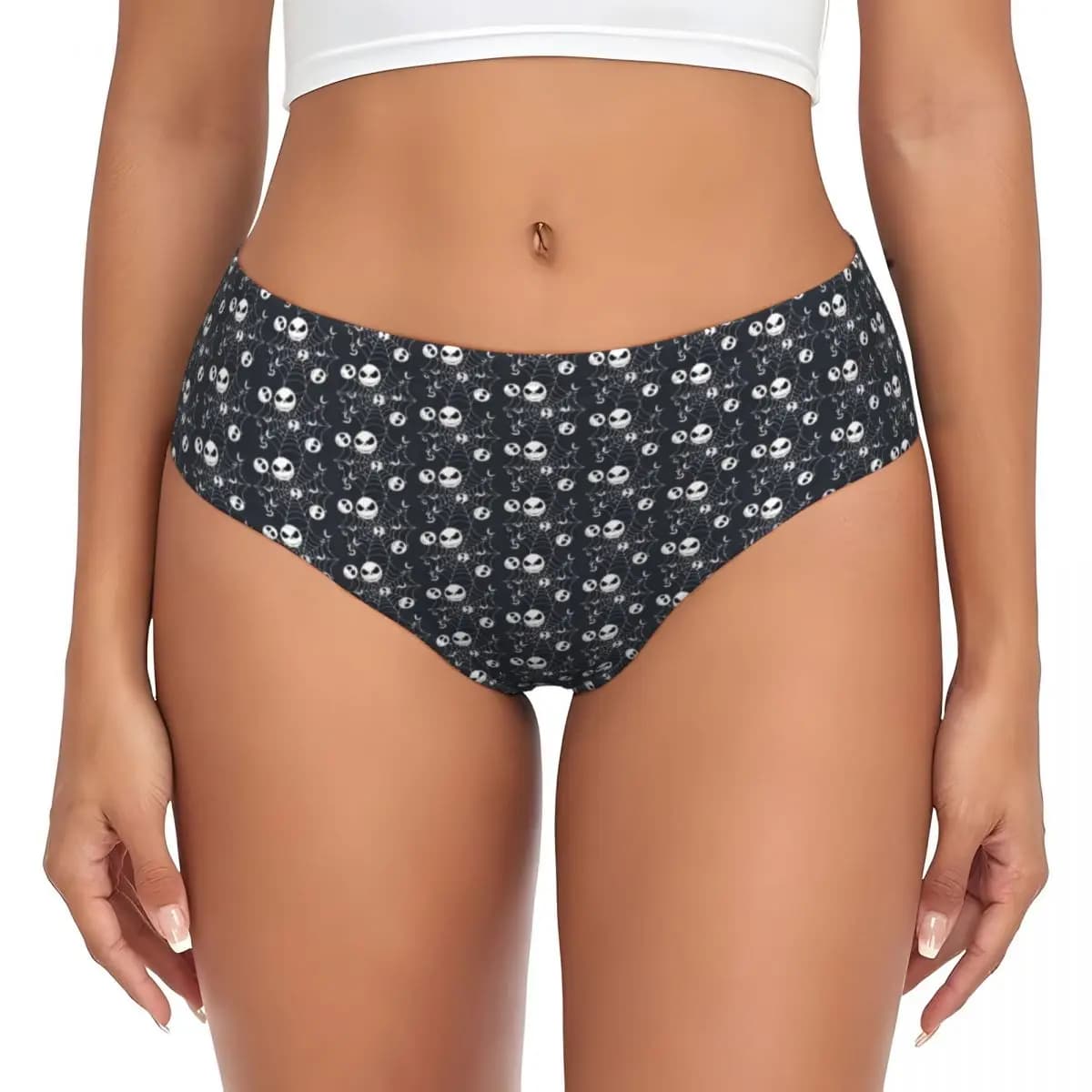 Slip personalizzati Skellingtones con teschio, intimo confortevole da donna
