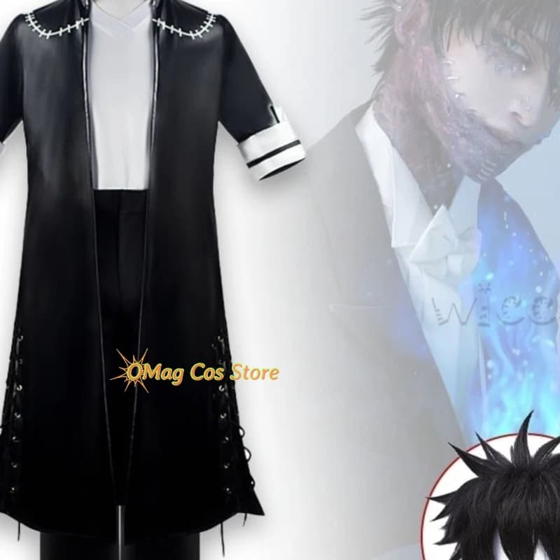 Costumi Cosplay My Acdeia Dabi per Donna, Giacca Nera con Motivo Fiamma Eroe Anime, Cosplay per Halloween e Carnevale