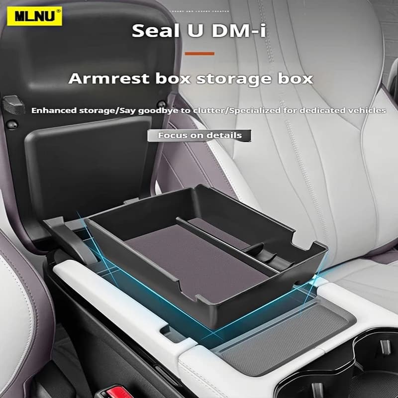 Per BYD Seal U DM-i accessori 2023-2024-2025 Bracciolo Box Organizer Accessori auto, ABS Diviso Stoccaggio antigraffio