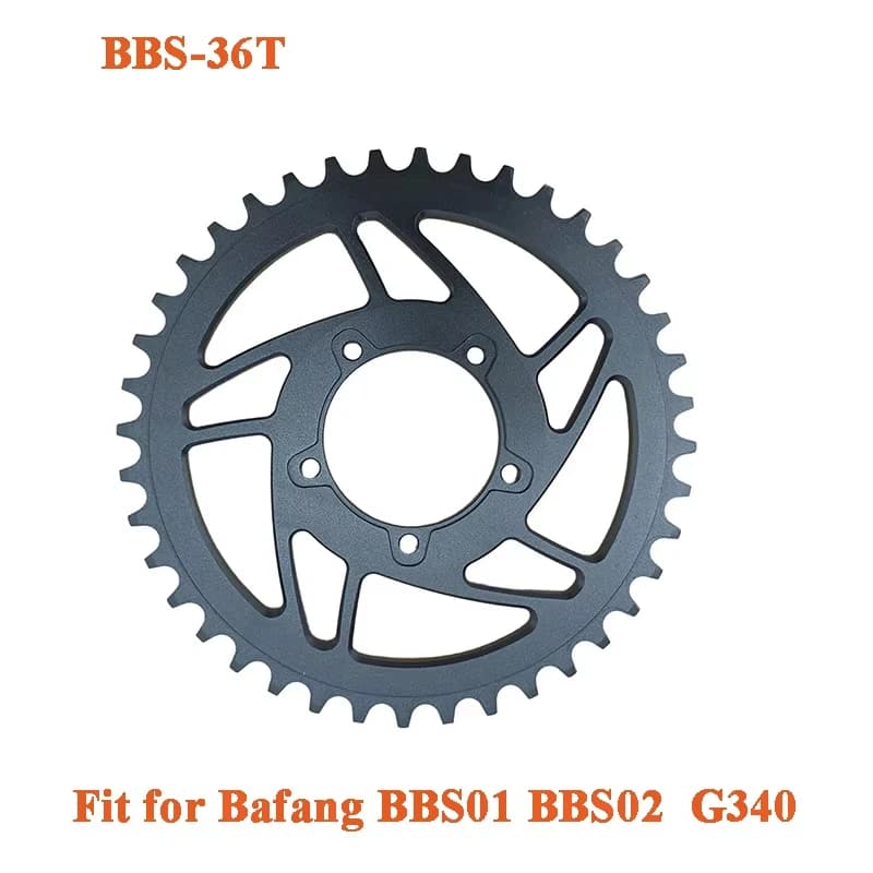 BAFANG 36T/38T Ruota Catena per BBS01 BBS02 Motore Mid-drive CNC Corona Pignone Bicicletta Elettrica Parti di Ricambio