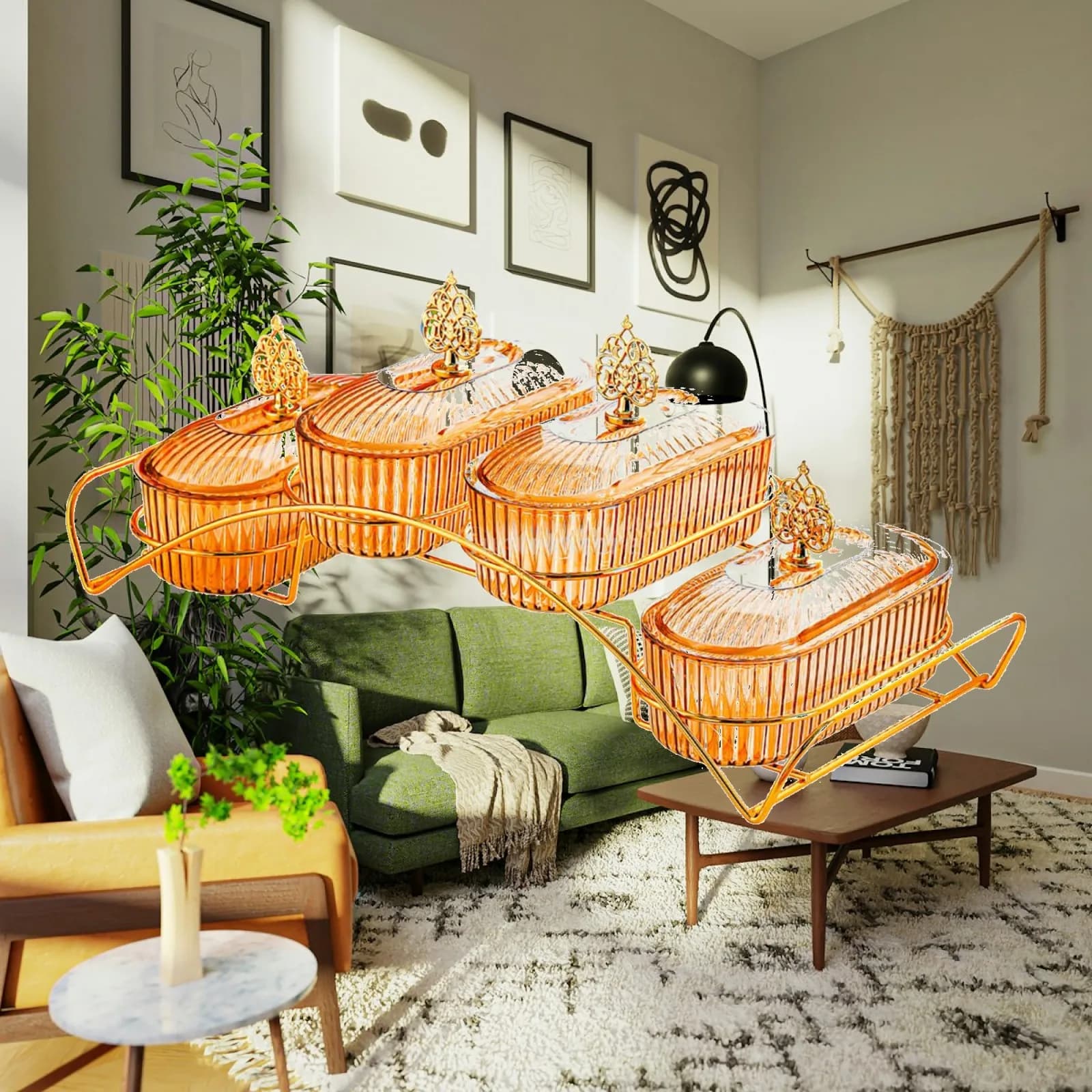 Dried Fruit Plate Multi Layer Serving Tray with Rack Elegant Snack Platter for Tabletop Kitchen and Living Room