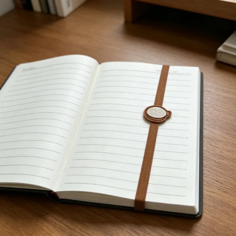 Vintage Elastic Bands Leather Bookmark ELegant Versatile PU Bookmark Anti-lost Hardcover Journals Book Mark Notebooks