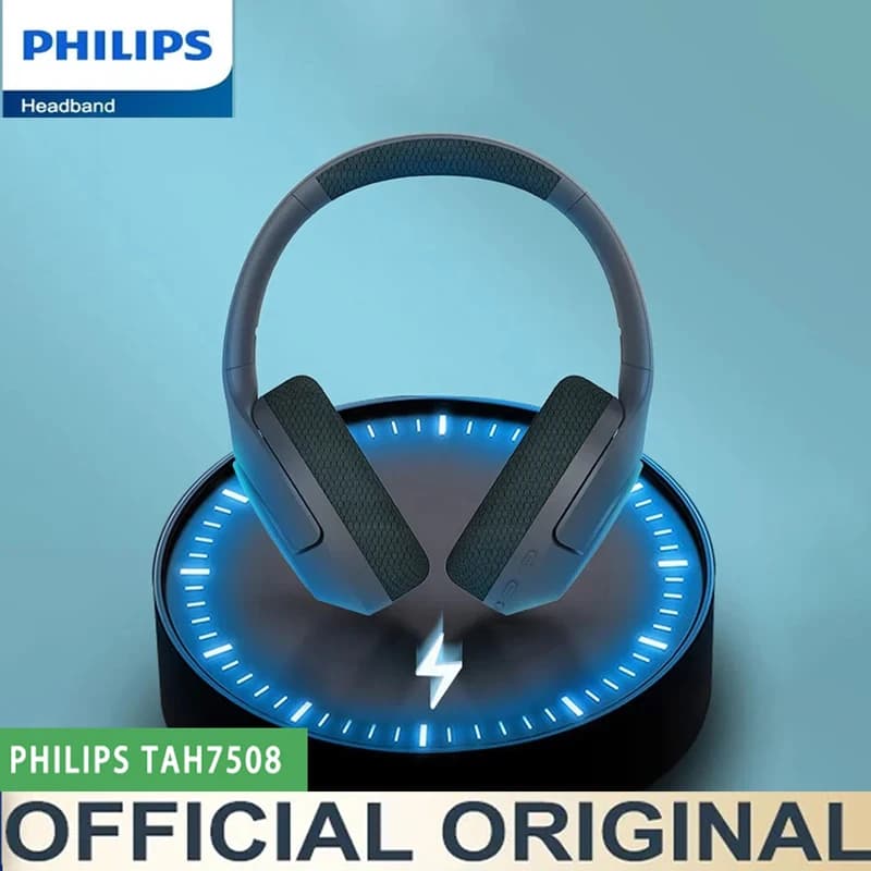 Philips New TAH7508 Wireless Bluetooth Headset Noise Active Noise Erasing HIFI Esports Gaming Sport Headphones