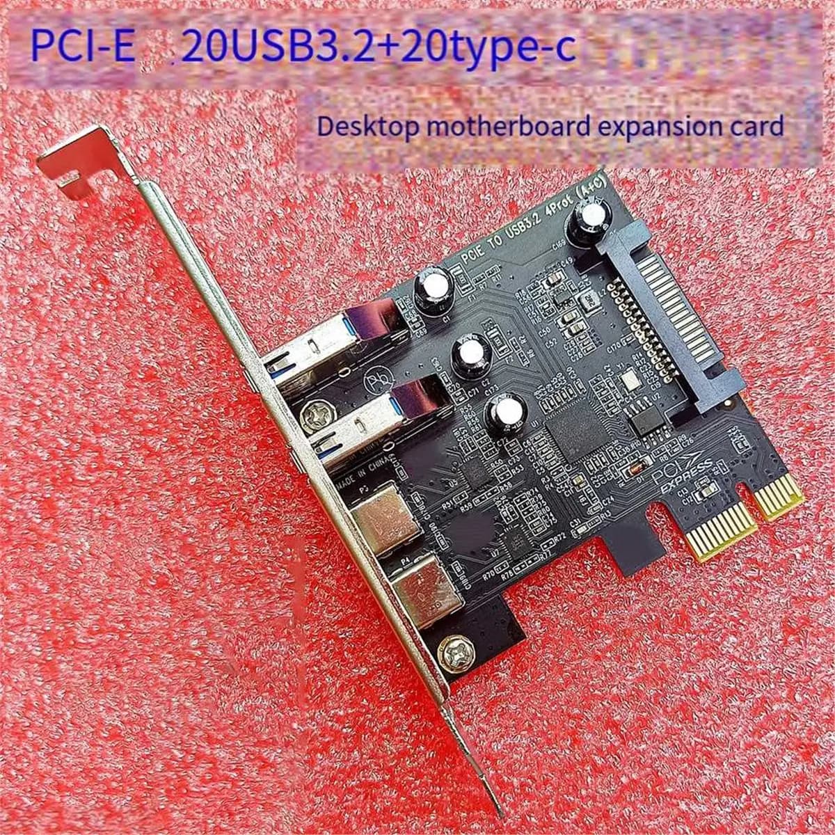 Hub USB 3.2 Gen1 Type-C con scheda PCIe, scheda di espansione USB 3.2 PCI Express, adattatore scheda di espansione USB 3.2 PCI-E