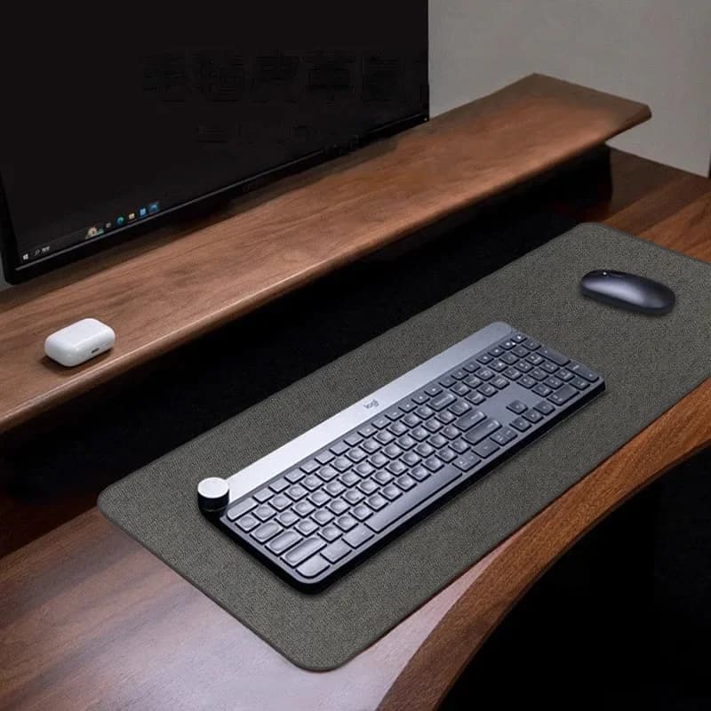 Tappetino per Mouse in Cotone e Lino con Base in Gomma, Grande Tappetino da Scrivania per Gaming, Tappetino per Tastiera e Computer