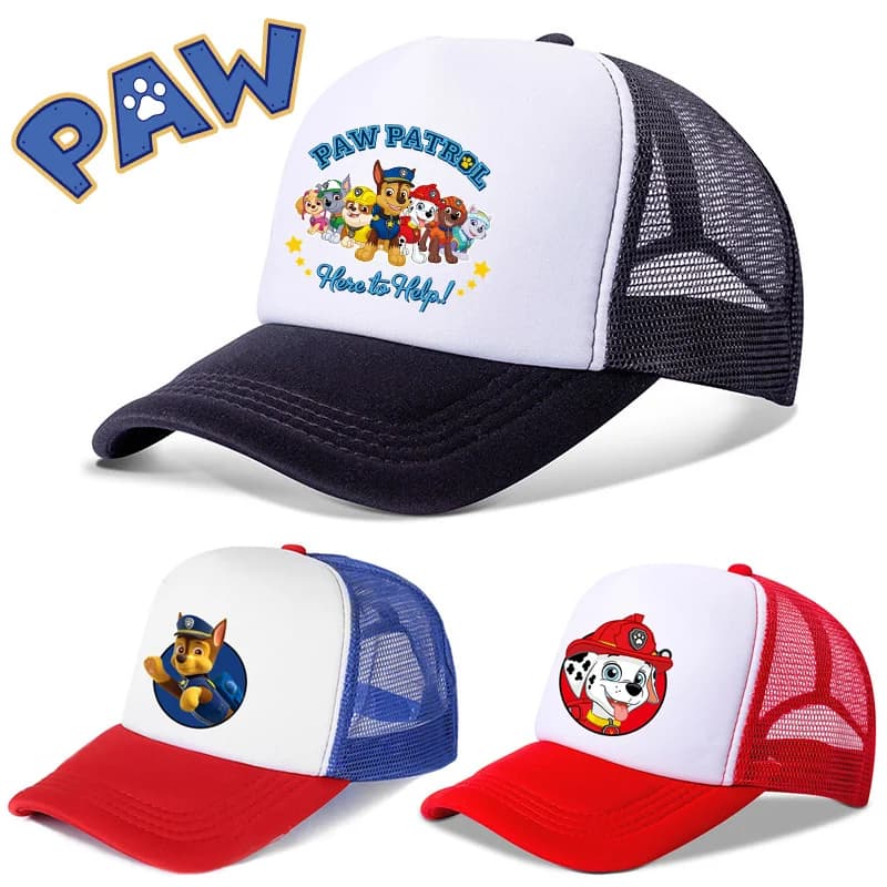 Paw ronds berretto da Baseball Unisex Cartoon Chase Skye Kids Hip Hop cappello con visiera Summer Outdoor parasole cuffie Mesh regali traspiranti