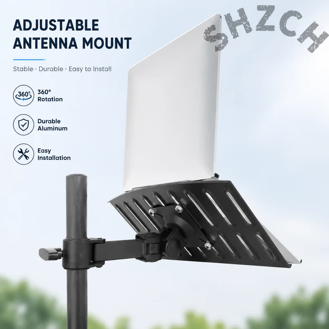 Adjustable Height 360° Rotating Laptop Stand with Monitor and Keyboard Trays – Space-Saving Floor Mount