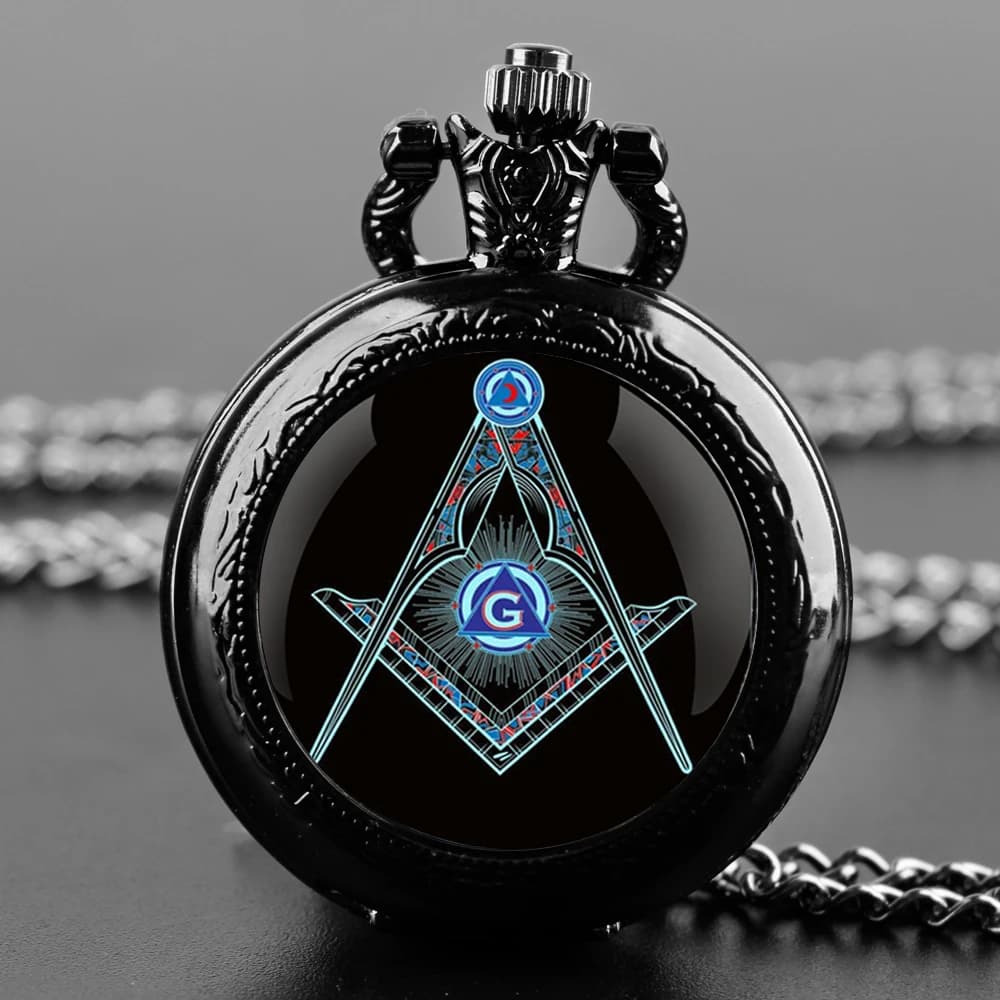 Orologio da tasca al quarzo vintage Masson Masonic Lodge Mason G, collana con ciondolo, regalo ideale per uomini, donne e bambini
