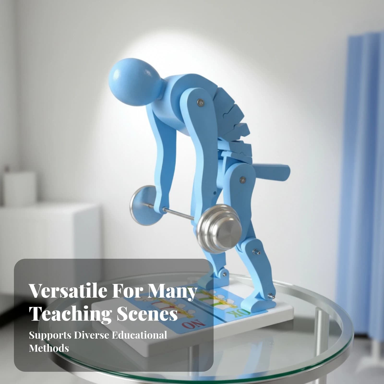 Educational Support Stand Articulated Spine Model Detailed Teaching Aid Force Demonstration Model for Medical Demonstration