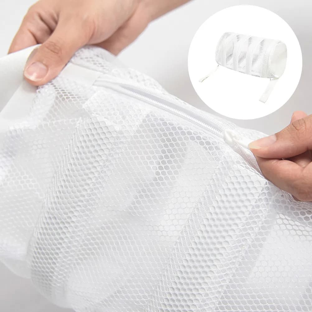 3Pcs Shoes Wash Bags Zippered Mesh Laundry Bag for Sneakers Socks Bras Lingerie Baby Clothes Washer Dryer Safe Protection