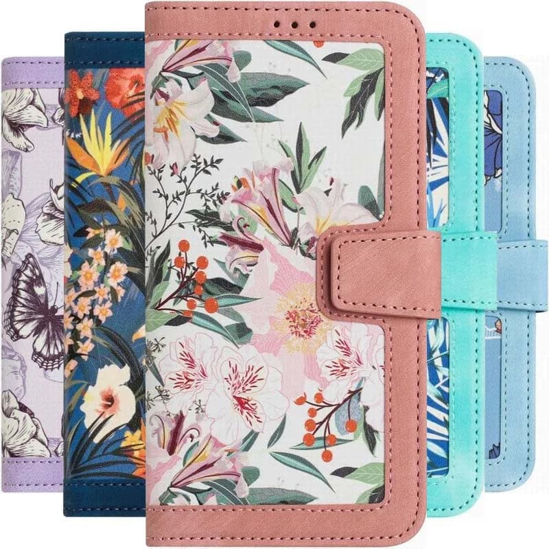 Luxury wallet case with floral pattern for Samsung Galaxy M13 M23 A22 A23 A24 A25 A26 A32 A33 A35 5G, women's phone protection