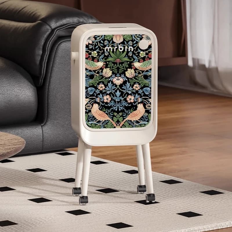 Pattumiera intelligente in acciaio inossidabile, cestino per rifiuti mobile con coperchio, cestino per cucina e ufficio premium, arredamento per la casa elegante con sensore tattile