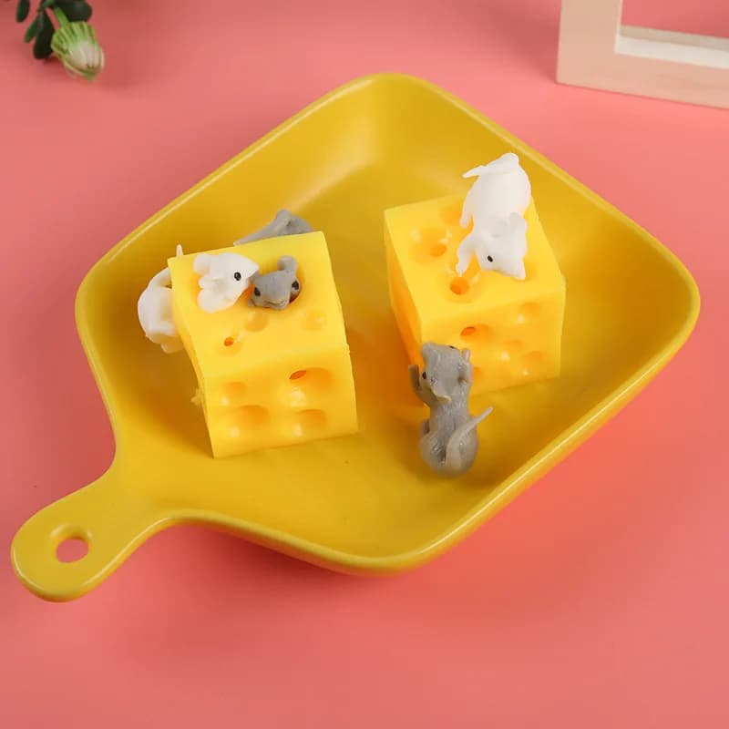 Formaggio Mouse Spremere Giocattolo Alleviare Lo Stress E Ansia Autismo Sensoriale Agitarsi Bambini Antiestrés Juguetes Cumpleaños Invitados Niños