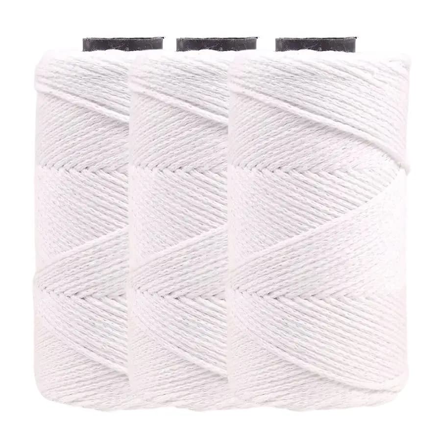 Hollow Cotton Yarn 3 Balls 450g Soft Chunky Crochet Knitting Yarn for Bag Basket Rug Cushion DIY Handmade Crafts