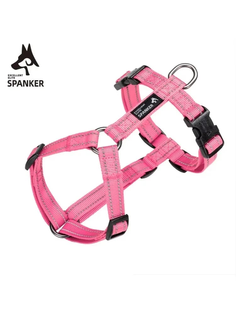 Pettorina per cani Gilet in nylon Pettorina per pettorina per cani riflettente Pettorina per animali regolabile traspirante personalizzata per piccoli, medi e grandi
