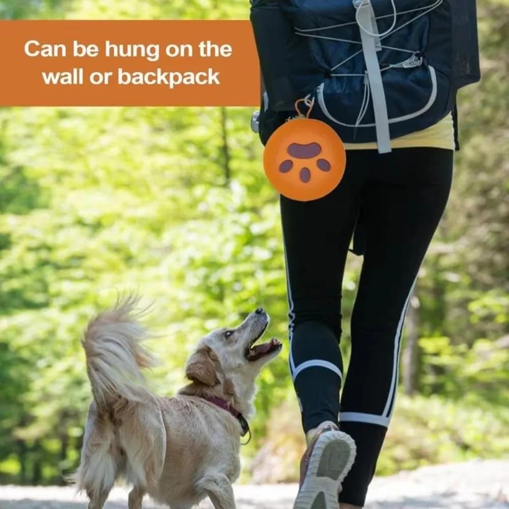 Nuovo silicone pieghevole cibo per animali domestici arco anti soffocamento portatile scatola per bere cani zampa design pieghevole ciotola per animali domestici da viaggio