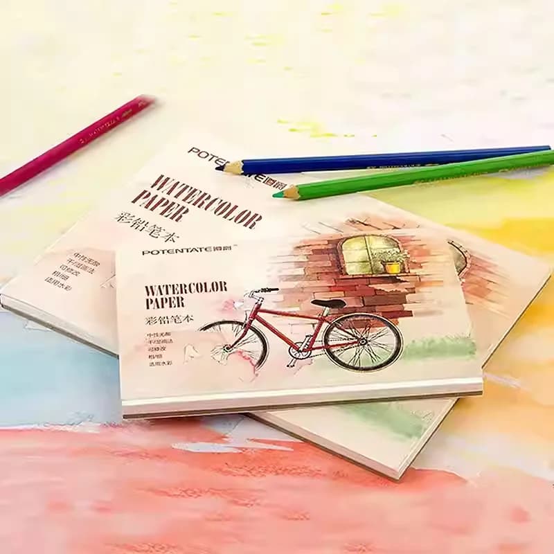 Quaderno per Acquerello A5/A6, 12 Fogli, 300gsm, Senza Acidi, per Pittura a Secco e Umido, per Schizzi, Disegno e Forniture Artistiche