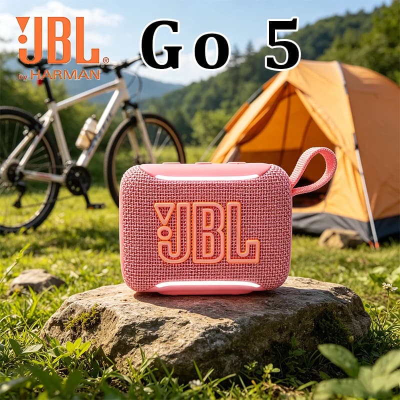 JBL GO5 Gold Brick Quinta Generazione Altoparlante Portatile con Illuminazione Colorata per Esterni Ciclismo Campeggio Impermeabile Piccolo Sistema Audio