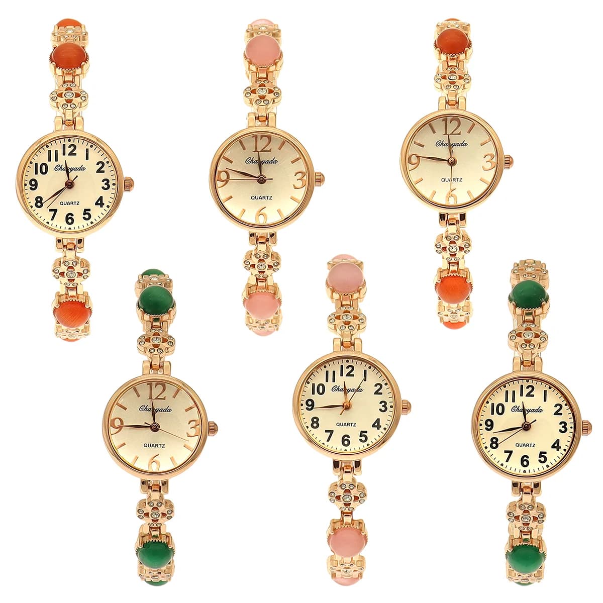 6 pezzi/lotto orologio da polso da donna di lusso da donna braccialetto elegante per orologio da polso da donna