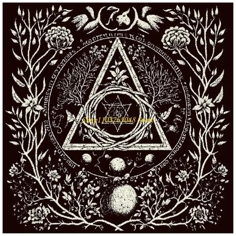 R53E TAROTS TABLECLOTH Divinations Tabella Copritura Astrologia ORACLES GIOCO DELLA MATTO SQUAGUATO Forma Pendulum Table