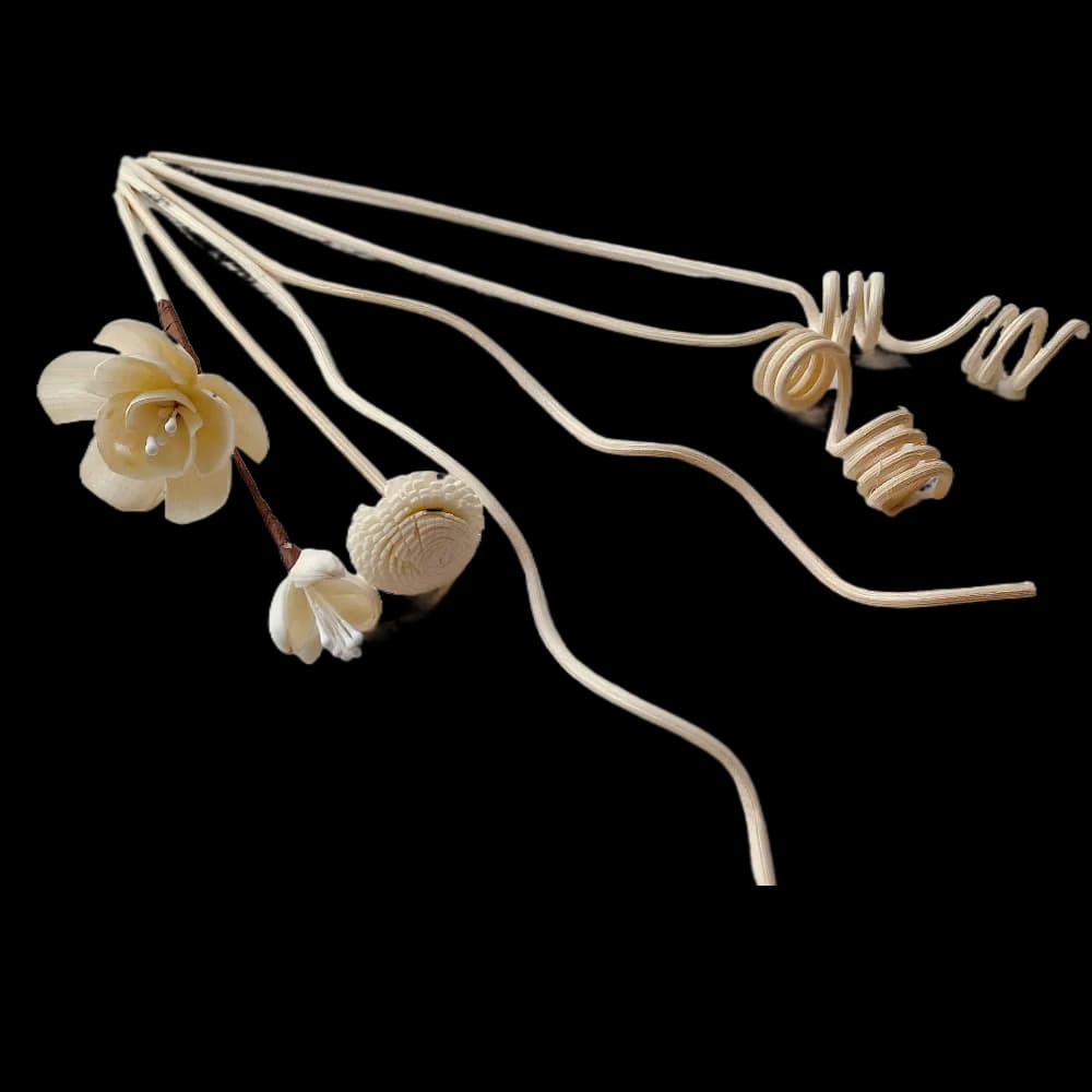 6 pz/lotto Bastoncini Diffusori di Aroma in Legno e Rattan Senza Fiamma, Ricambio per Diffusore, Ramo di Vite Senza Fiamma, Rattan per Aromaterapia