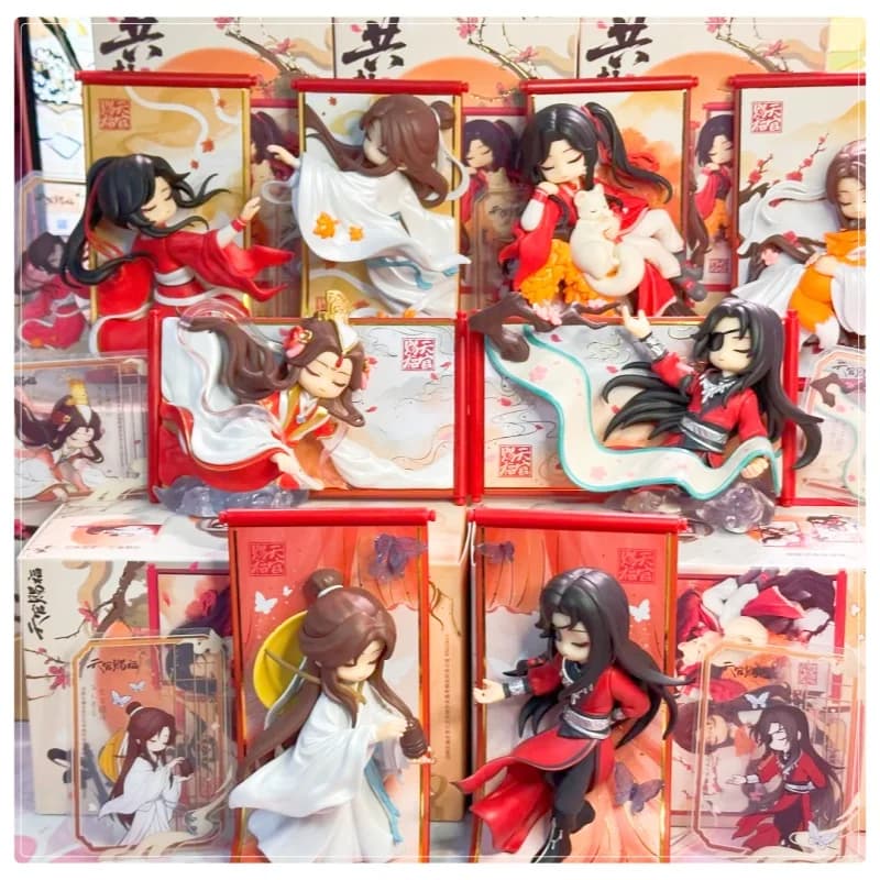 Figure da collezione originali della serie Heaven Official's Blessing, ornamenti, giocattoli di tendenza, magneti da frigo a tema anime, regalo carino