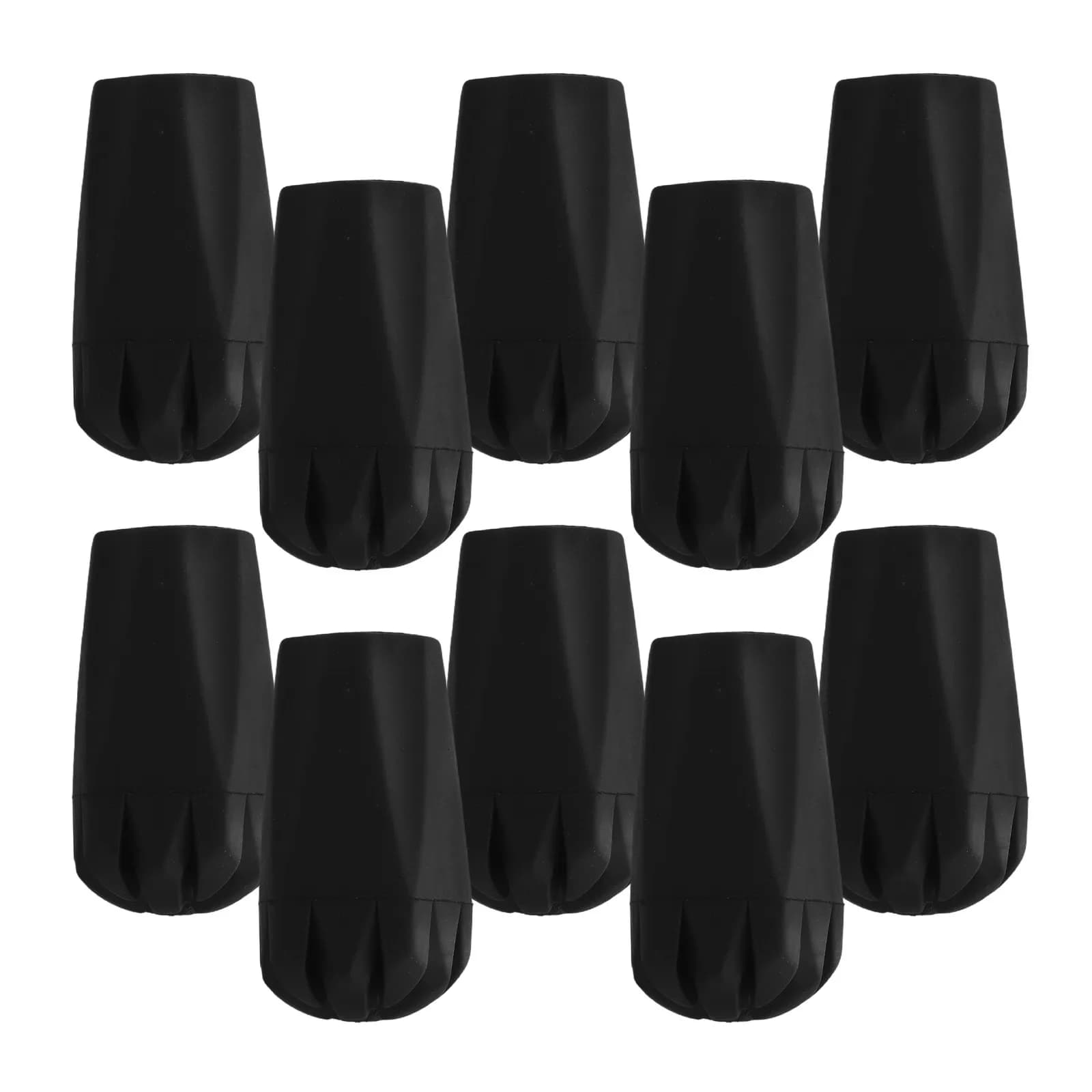 10Pcs Universal Walking Stick Rubber Tips Thickened Non-Slip Hiking Pole End Caps Trekking Poles Replacement Cane Feet