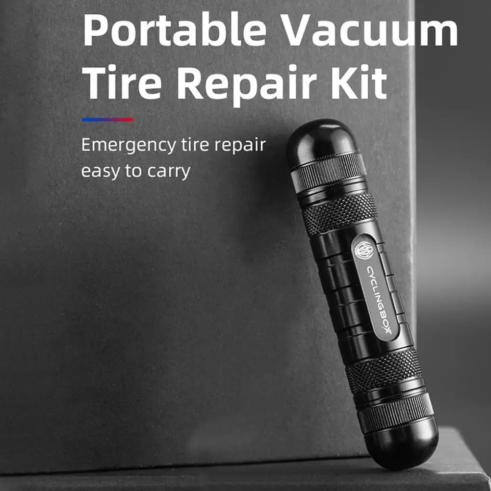 Kit Riparazione Pneumatici Bici in Lega di Alluminio Pratico Strumenti e Accessori per Riparare Forature di Ruote Bici con Strisce di Gomma Sigillanti