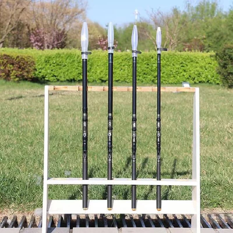 Canna da Pesca Telescopica Regolabile 4.5M, 5.4M, 6.3M, 7.2M in Carbonio, Portatile, Ultra Leggera e Rigida per Spinning e Pesca in Torrente