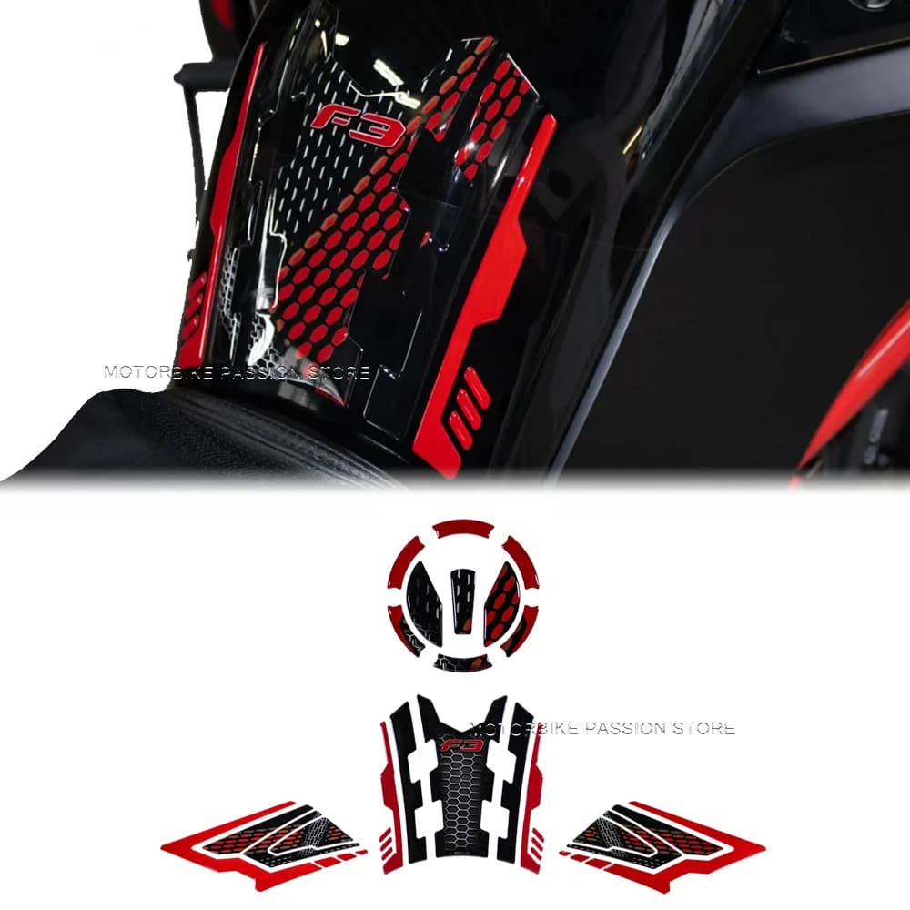Can-Am Spyder F3 Motorcycle Accessori Fuel Tank Pad 3D Sticker Knee Grip Traction Protector Decals for Can-Am Spyder F3