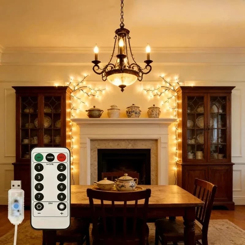 Flexible LED Branch Lights Willow Tree Lamp Warm White Fairy String Lights DIY Home Wall Decoration Bedroom Living Room Decor