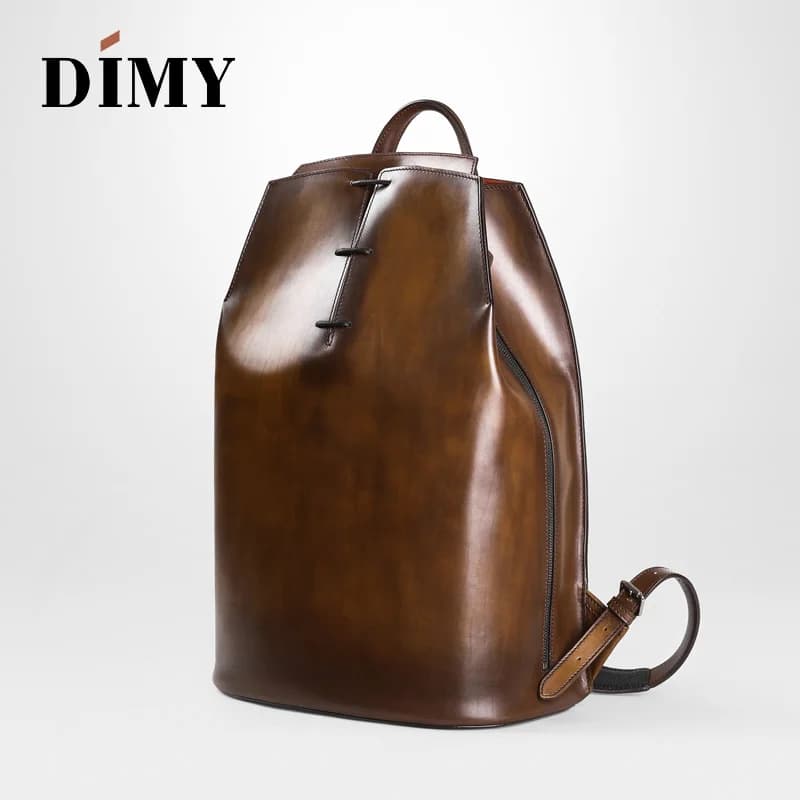 DIMY 2025 New Men's Backpack in Vera Pelle Venezia Written