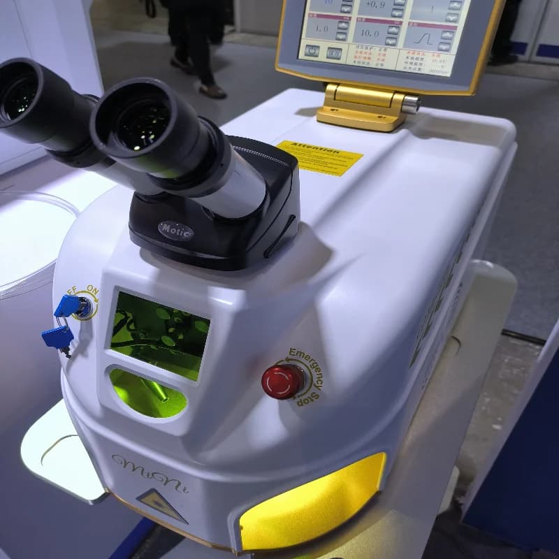 Saldatrice Laser Portatile Baikeopto 100W per Gioielli, Macchina di Riparazione YAG con Microscopio CCD per Negozi di Gioielleria e Piccole Imprese