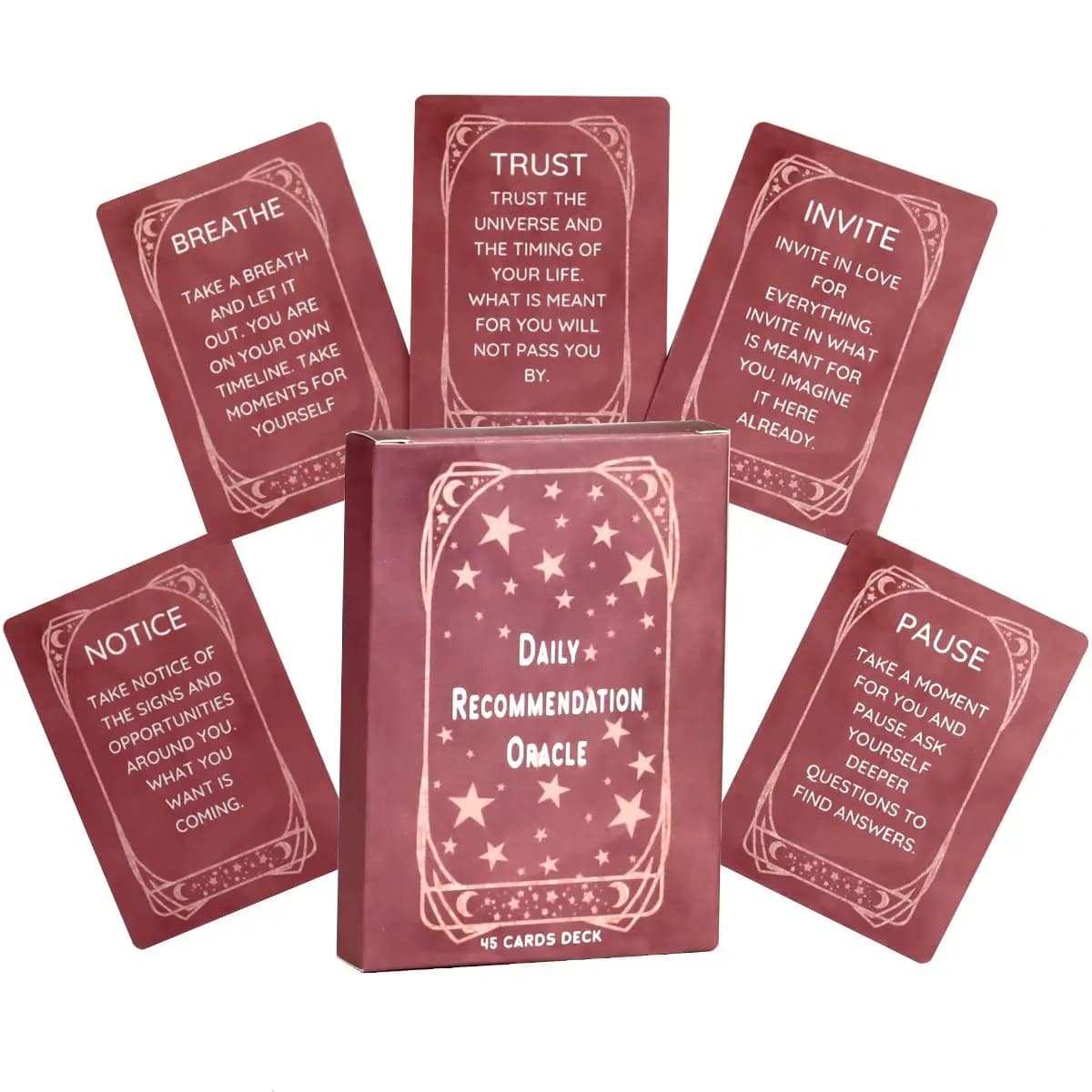 Carte Oracolo Quotidiane - Mazzo di 45 Carte Celestiali di Affermazione 10,4*7,3cm per Guida Spirituale e Consapevolezza