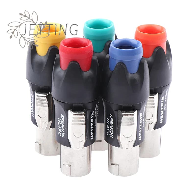 Hot 1pc Metal 4 Pin Connector Ohmic Spina Audio Professional Stage Slightly Speaker Filo Accessories Without Welding NL4FC